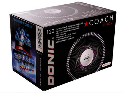 Упаковка мячи Donic 1* Coach P40+ 120 шт