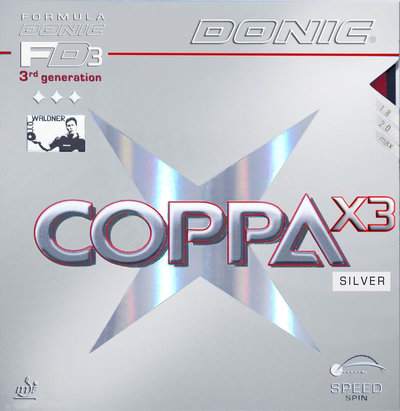 Упаковка накладки Donic Coppa X3 Silver